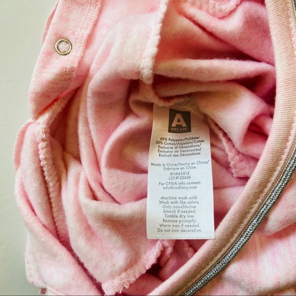 Amy Coe Pink Ruffle Onzie 6-9momths EUC - Picture 5 of 6